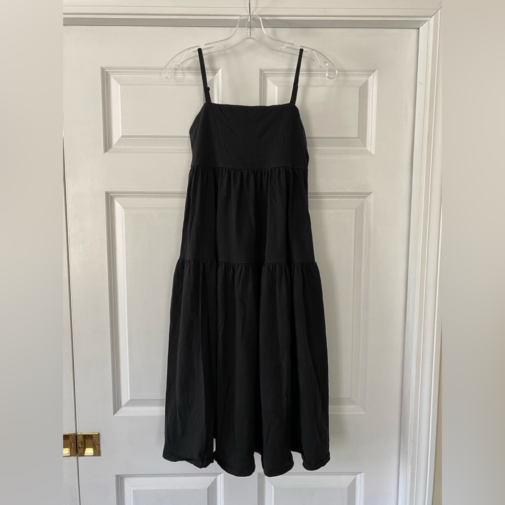 J. Crew Tiered Tie-back Knit Cotton Dress